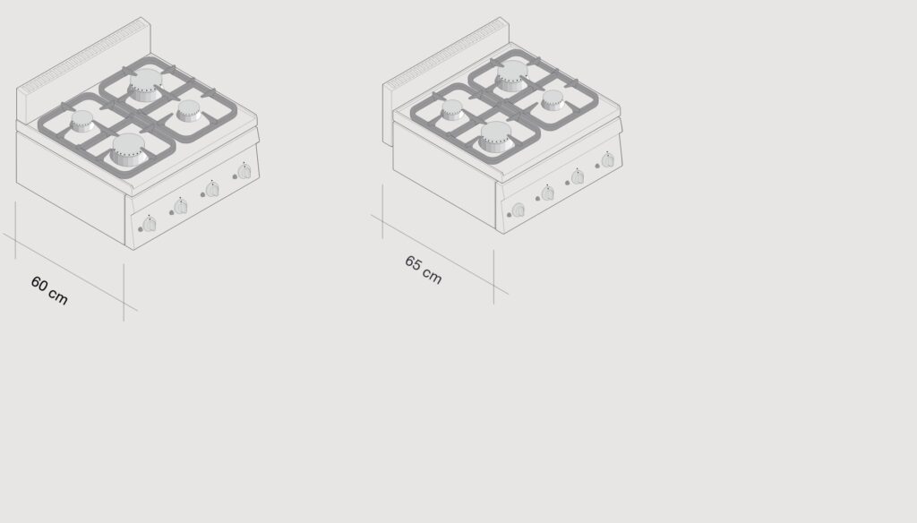 Moduli delle cucine Tecnoinox Tecno60 e Tecno65